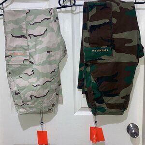 Youngla Model 602 - Camo Tactical Cargos NWT!! Size M Lot of 2!
